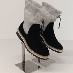 Jimmy Choo Women's Bao Suede Moto Biker Boots - EU36.5/US6.5